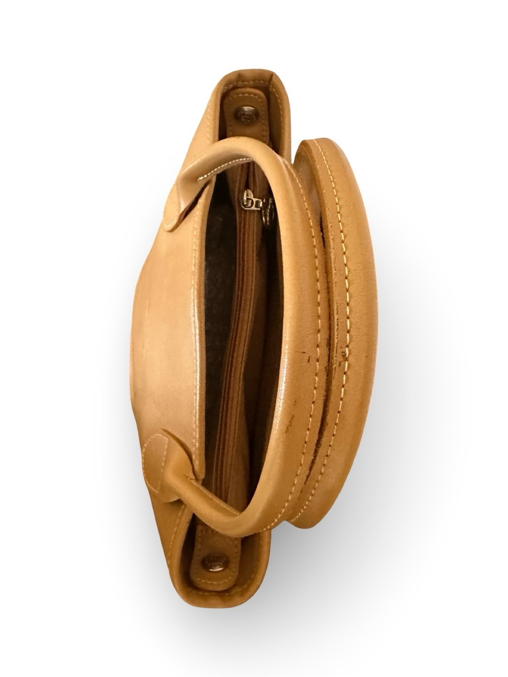 Longchamp Carmel Leather Tote Bag - Mustard Yellow/Camel - Picture 9 of 14